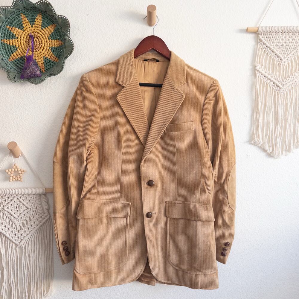 Di Benedetto Camel Corduroy Jacket Size 35R Poland